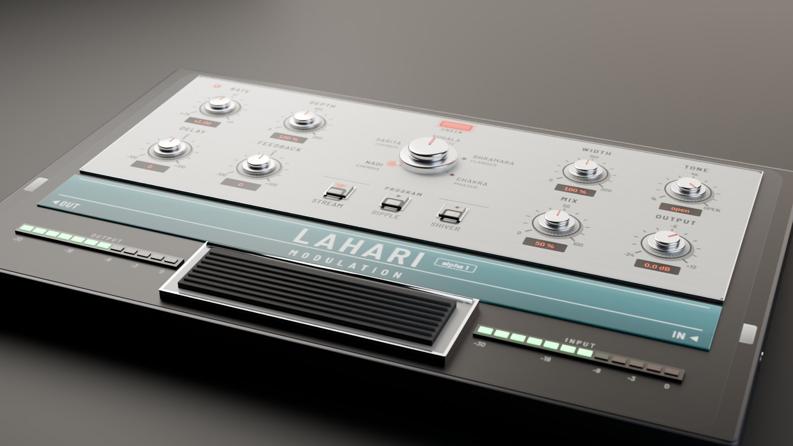 Lahari in the Pedal skin, rendered in 3D
