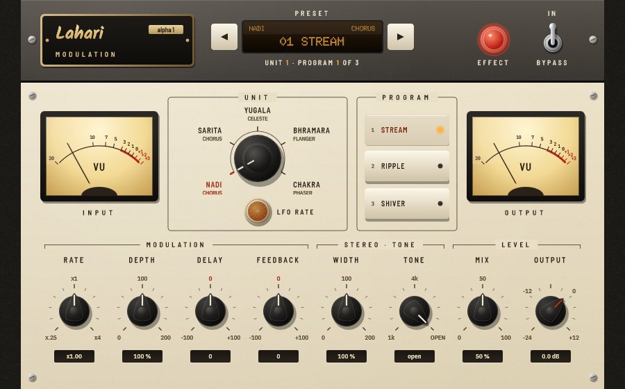 Lahari editor, Analog skin